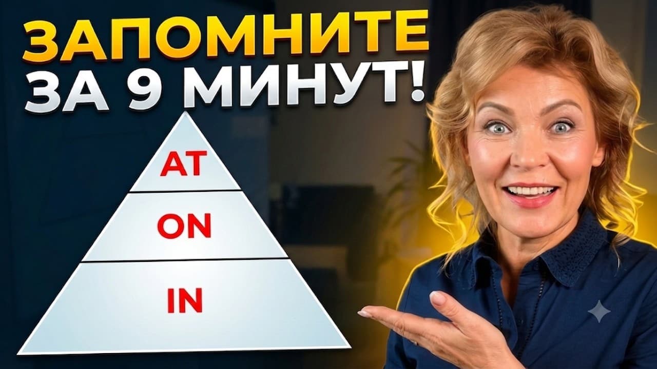 Видеоразбор: предлоги at, on, in — от точки к объёму
